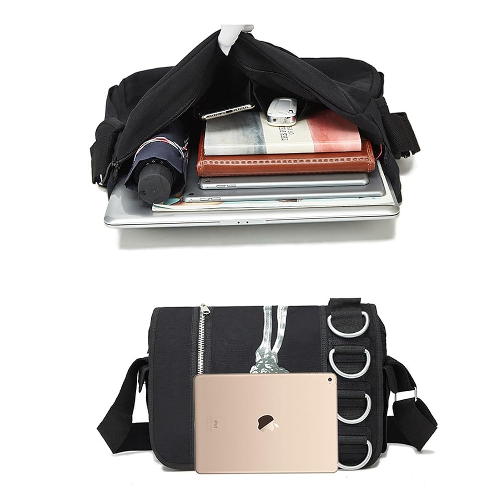 Amazon.com | Goth Y2k EMO Messenger Bag Grunge Street